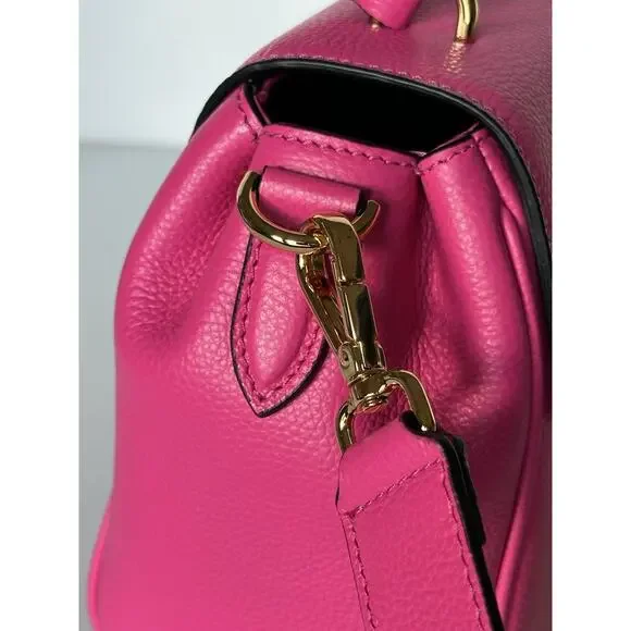 Versace Virtus Grainy Calf Small Pink Top Handle Bag 1015556 IT NWT $2100 - Picture 9 of 16